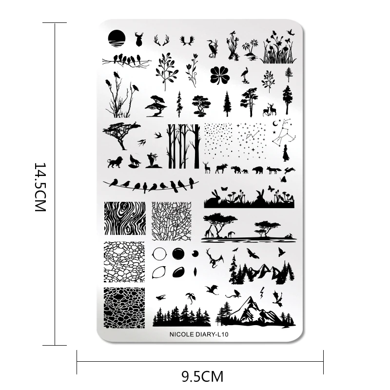 NICOLE дневник ногтей штамповки пластины набор мраморные Геометрические Цветочные изображения дизайн штамп Шаблоны Печать Искусство Инструменты для трафаретов комплект