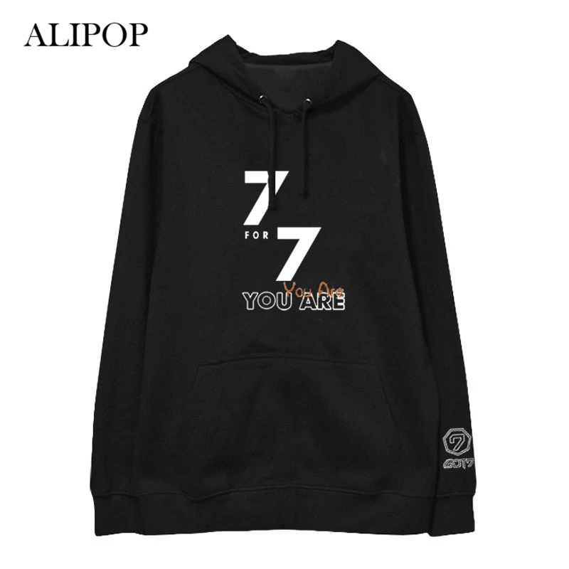 Alipop KPOP GOT7 7for7 вы альбом с капюшоном хип-хоп хлопковые толстовки с капюшоном пуловер печатных свитер с длинными рукавами wy574