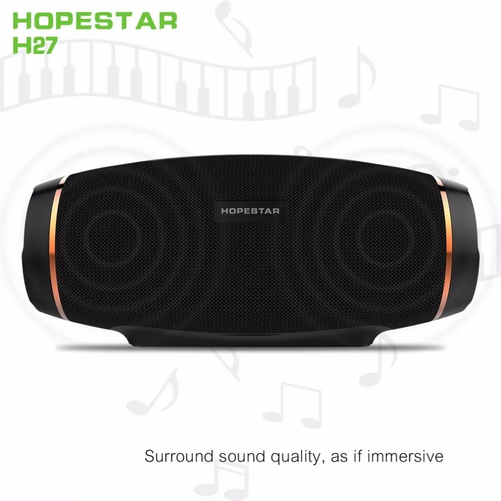 HOPESTAR беспроводной bluetooth динамик стереозвуковая панель колонки водонепроницаемый на открытом воздухе сабвуфер TF звуковая панель caixa de som