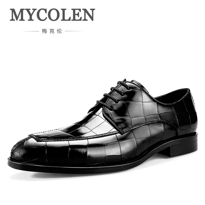 

MYCOLEN 2018 New Arrival Formal Derby Man Dress Shoes Male Luxury Brand Men's Bridal Wedding Man Shoes Sapato Social Masculino