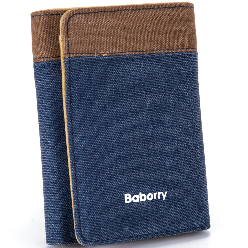 

Baborry Vintage Patchwork Wallet Man Slim Money Purses Wallets Male Thin Money Dollar Card Holder Short Wallet for Men