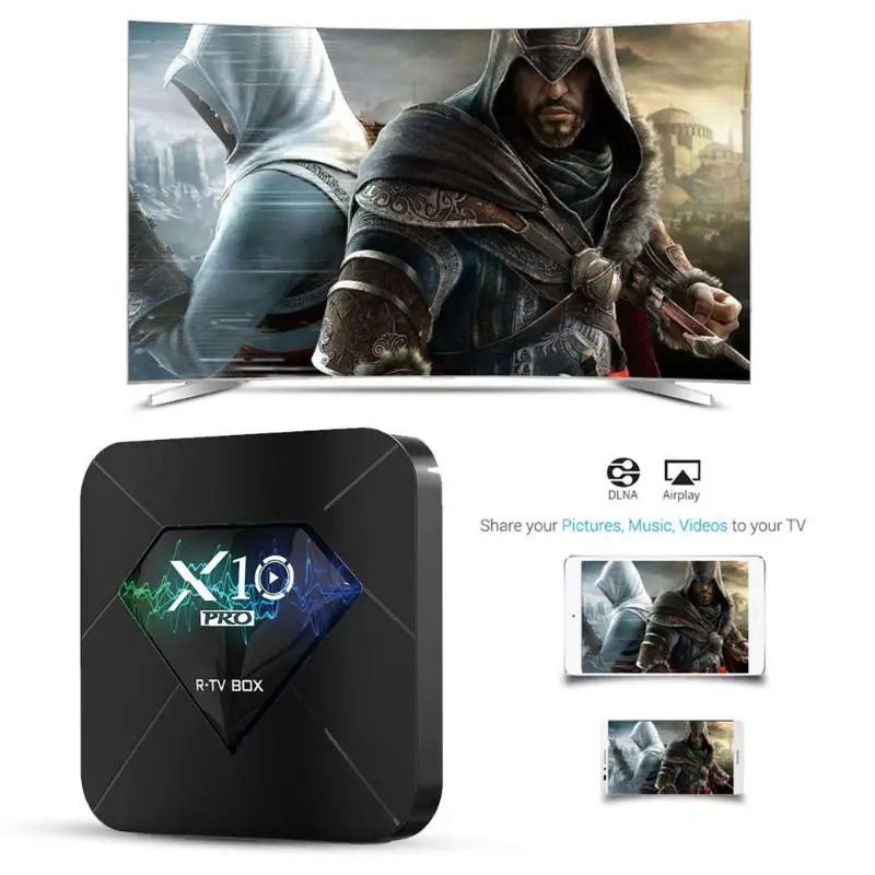X10 Pro tv Box Android 8,1 Amlogic S905X2 4 Гб+ 32 Гб WiFi BT4.0 телеприставка