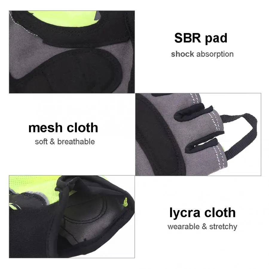 Half Finger bicycle gloves 1 Pair Bike Half Finger Silicone Pad Gloves Protective Gear Mountain Cycling Accessory(S) cycling