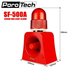 SF-500A Microwave Sensor Alarm Wireless Industrial Audible and Visual Alarm Device LED Flashing Beacon Light Siren with USB Port