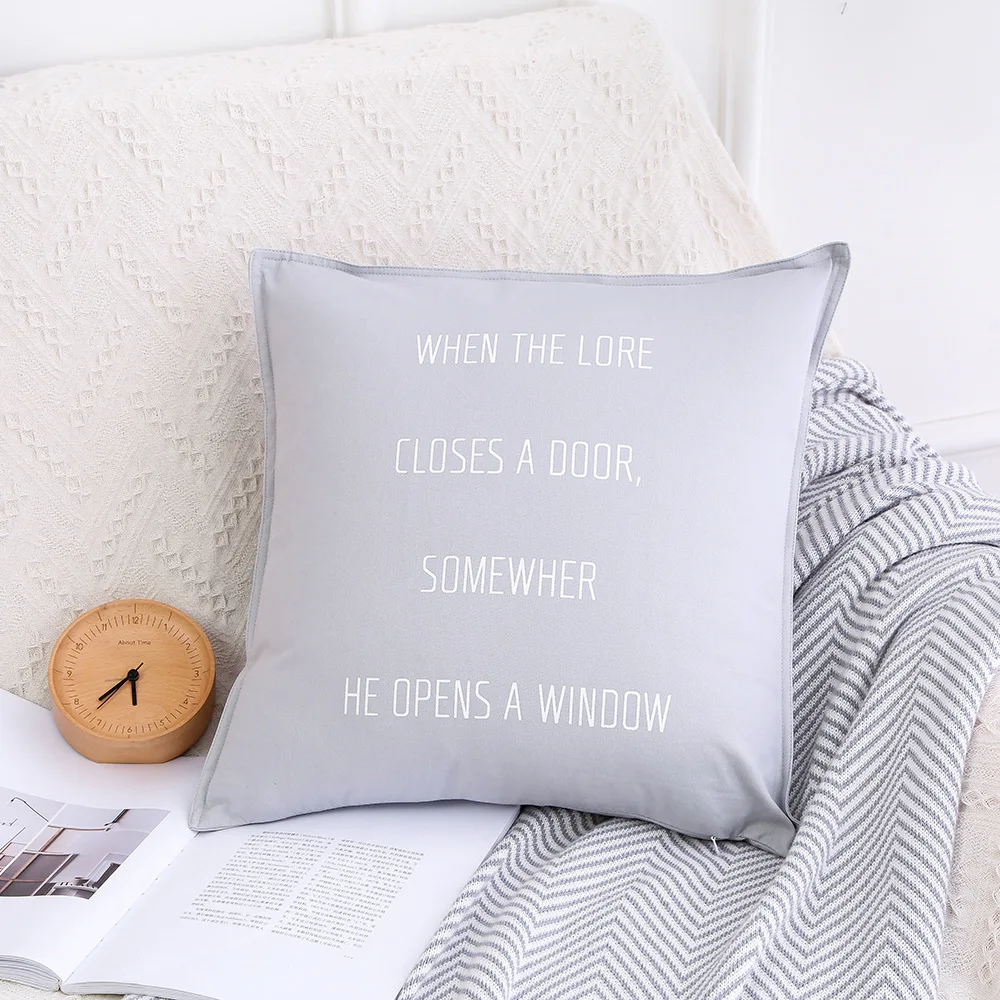 

Exquisite 45x45cm 100% Cotton Pillow Cover Wedding Decoration Hotel office Cushion Case Unique Design Without Filler