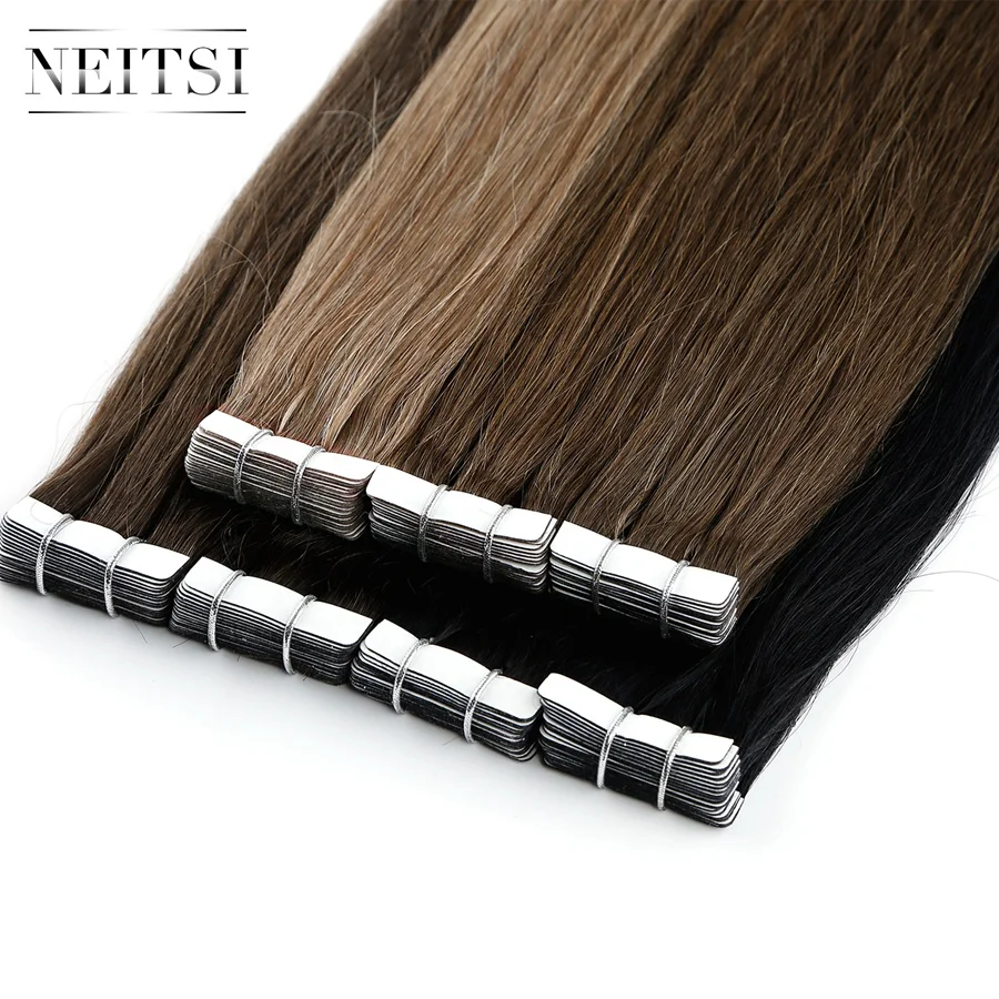 Neitsi Tape In Human Hair Extensions 12\ Neitsi Tape In Human Hair Extensions 12\