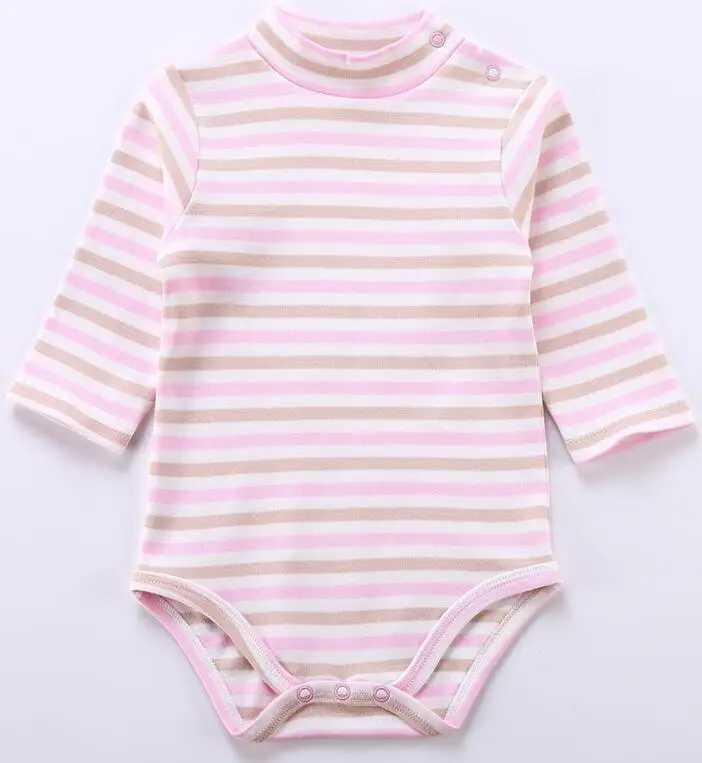 pink stripes Детские Боди с длинным рукавом для новорожденных хлопок детская одежда для мальчиков и девочек гимнастический костюм детская одежда детские комбинезоны - Цвет: pink stripes