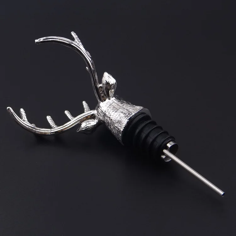 50 шт. Лидер продаж голова оленя бутылки вина Корк Pourer Фиксаторы олень Wine Pourer аэратор вина Фиксаторы вина сервера wen5090
