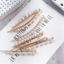 1 шт заколки для девочек Дикий жемчуг рыба линии челкой сторона клип Винтаж зажим для волос 7 см G0405