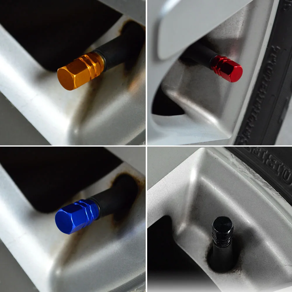runmade 4pcs/pack Theftproof Aluminum Car Wheel Tires Valves Tyre Stem Air Caps Airtight Cover For Auto Truck Motorcycle Bike