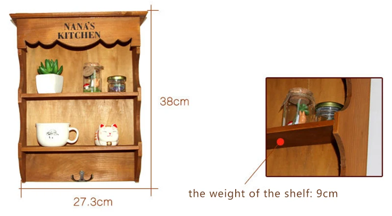 Eworld креативные деревянные настенные полки, винтажные Многослойные классические домашние декоративные маленькие украшения, настенный шкаф для хранения ключей