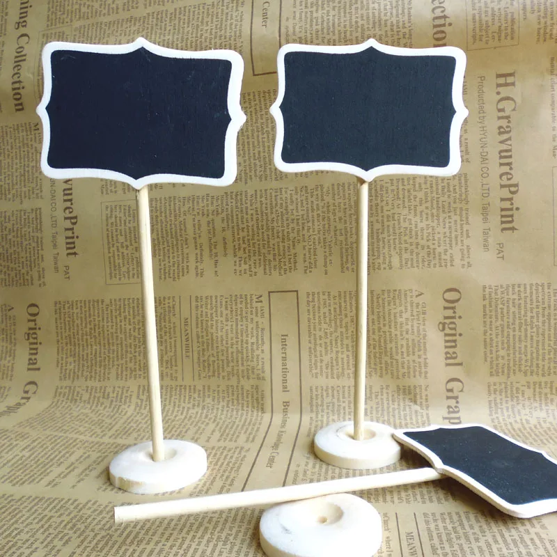 Buy 30pcs Mini Wavy Edge Wood Blackboard Price Display