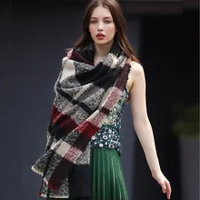 Ode To Joy New fashion women Plaid pashmina Winter soft Scarf Female Warm poncho font