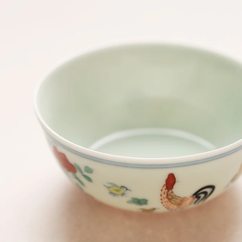Chicken Jar Tea Cup Chinese Antique Imitation Ceramic Porcelain Ming Dynasty