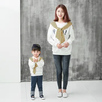 

Mother and Daughter Sweaters Family Matching Outfits Mama and Kids Children Clothing Fashion Mom and Girls Sweater