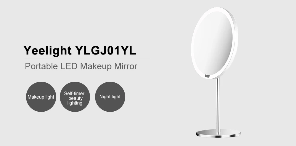 

Yeelight Portable LED Makeup Mirror With Light For Table Decoration Creative Night Light