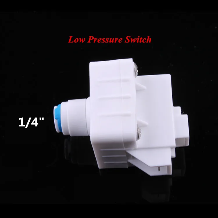 

2PCS Reverse Osmosis Low Pressure Switch 1/4" Tube Connection Booster Pump (on-off) Operation Control