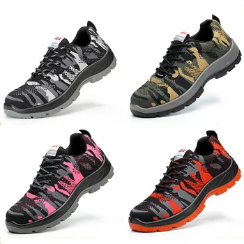 

Women And Men Work Safety Shoes Steel Toe Casual Fashion Sneakers Work Shoes Women Lace Up Outdoor Work Safety Boots For Women