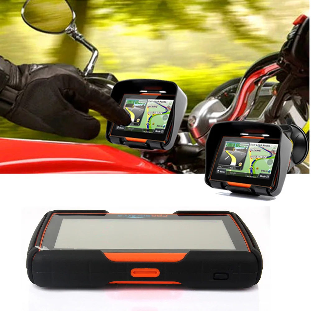 Fodsports 4 3 дюймовый IPX7 водонепроницаемый мото GPS навигатор FM 8 Гб 256 ОЗУ Bluetooth