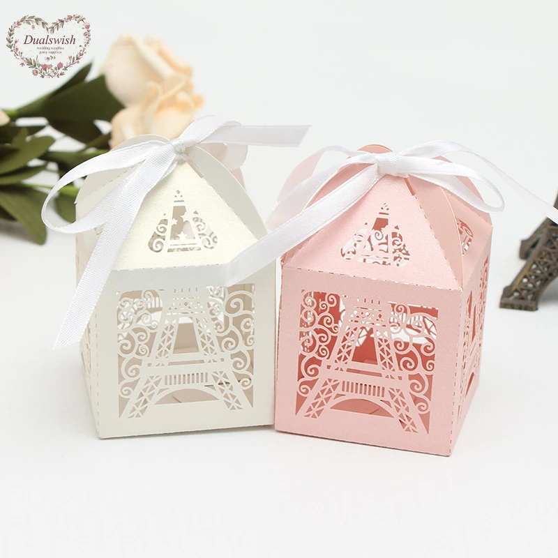 10 шт. Парижская башня лазерная резка конфет коробка украшения на день рождения детский душ Подарочная коробка поставки для свадебной вечеринки