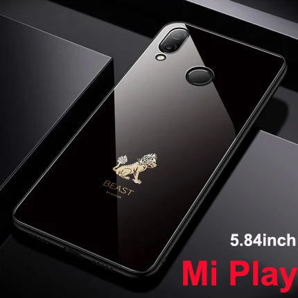 mi Play Для xiaomi mi Play чехол mi Play shell beast Forbidden City Edition закаленное стекло+ силиконовый чехол для xiaomi mi 8 mi Play чехол - Цвет: mi Play