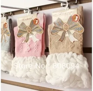 South Korea lovely princess wind lace bubble mouth lady summer cotton socks | Женская одежда