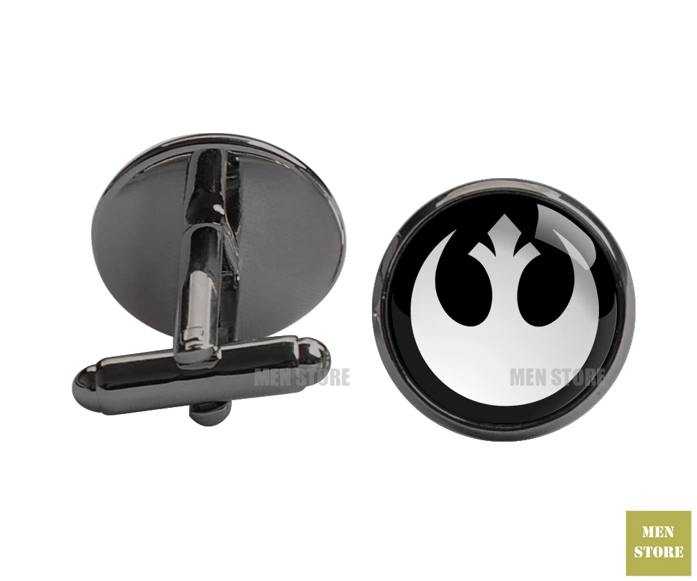 Cufflink-black Повстанческий Альянс Символ Для мужчин галстук из жаккардовой ткани, тонкий узкий 2," галстук 6 см галстуки Свадебная вечеринка галстук для жениха запонки LK030M - Цвет: Cufflink-black