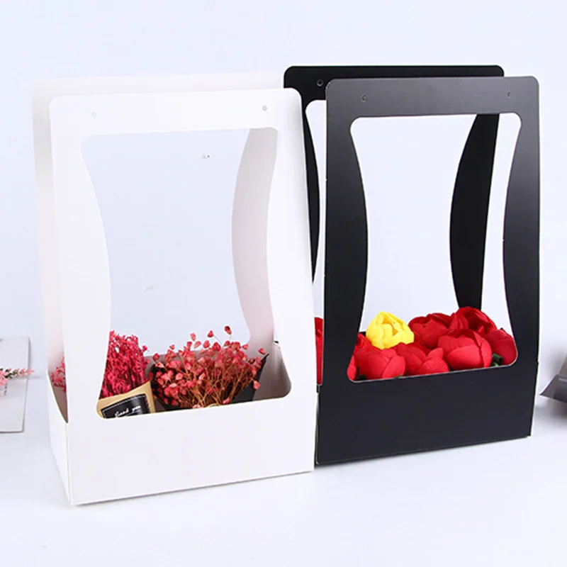 6 pcs/set Portable Flower Box Packaging Flower Basket Gifts Folding