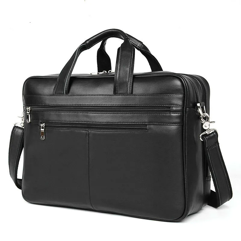 Мужской портфель из натуральной кожи, высокое качество, Воловья кожа, Мужская большая сумка, мужская деловая сумка для путешествий, подходит для 17 дюймового ноутбука PR57319A