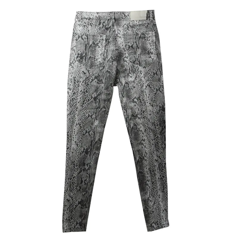 Hot sale Trendy Classic Runway Snake print Women Trousers Sexy Elastic Waist Casual Pants Hot sale Trendy Classic Runway Snake print Women Trousers Sexy Elastic Waist Casual Pants