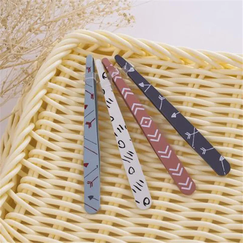 1Pc Graffiti Printing Eyebrow Tweezer Colorful Professional Women Lady Stainless Steel Hair Removal Eyebrow Tweezers
