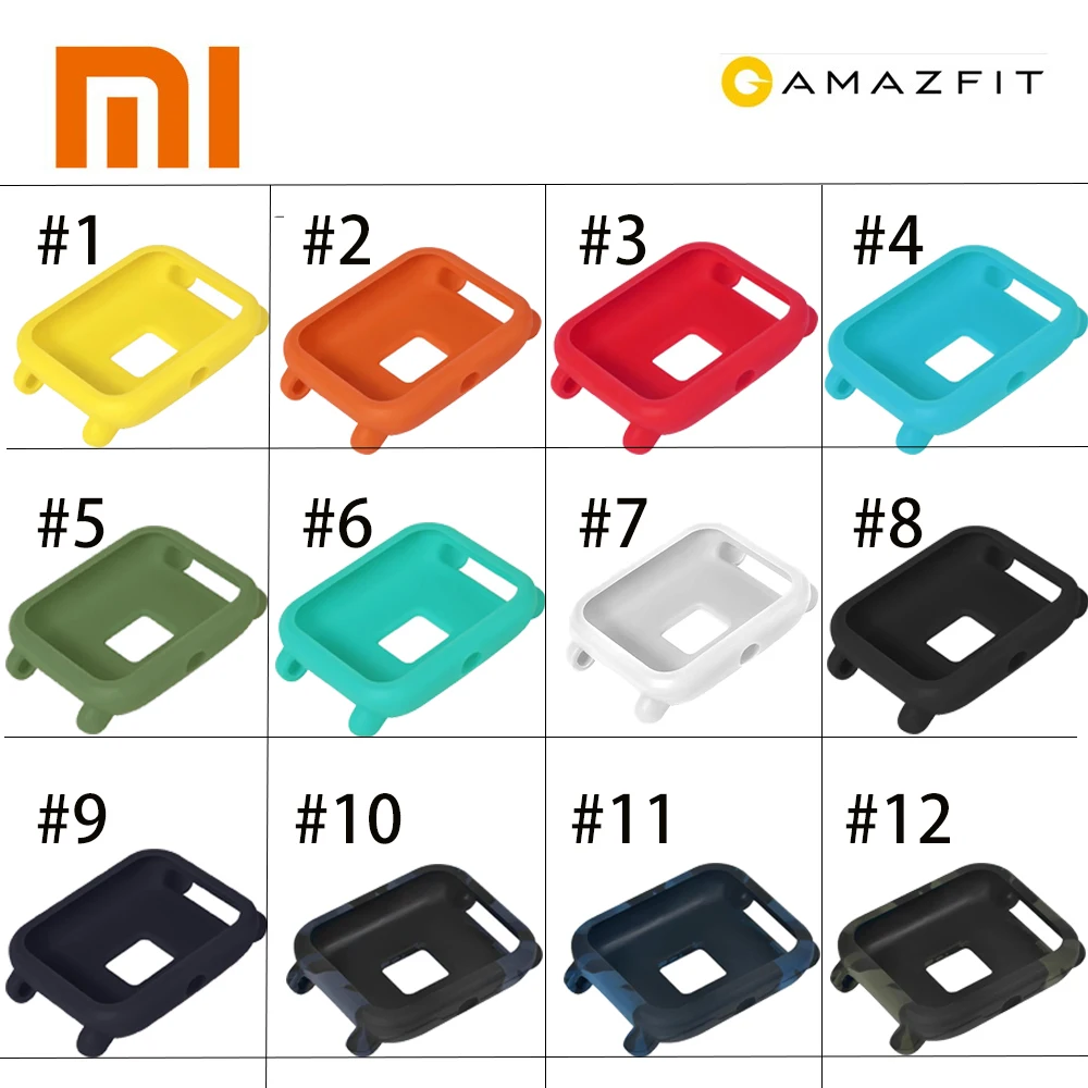 

Huami Amazfit Bip Bracelet Screen Protective Film Silicone Protective Cover Case Smart Watch Band Anti-cracking Colorful Frame