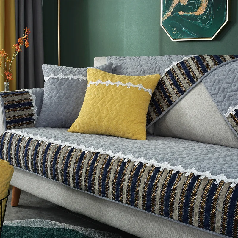 

Luxury Corduroy Fabric Sofa Cover Modern Living Room Sectional Couch Cover Home Decor Sofa Towel Multi-sizes Seat Cover One Pcs