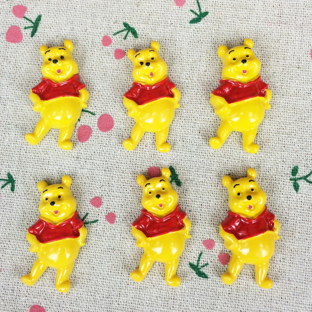 

10Pieces Flat Back Resin Cabochon Cartoon Bear Animal DIY Flatback Embellishment Accessories Scrapbooking Decoration:20*40mm