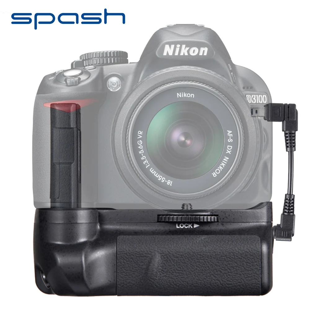 Вертикальный батарейный блок spash для Nikon D3300 D3200 D3100 DSLR камер многомощный