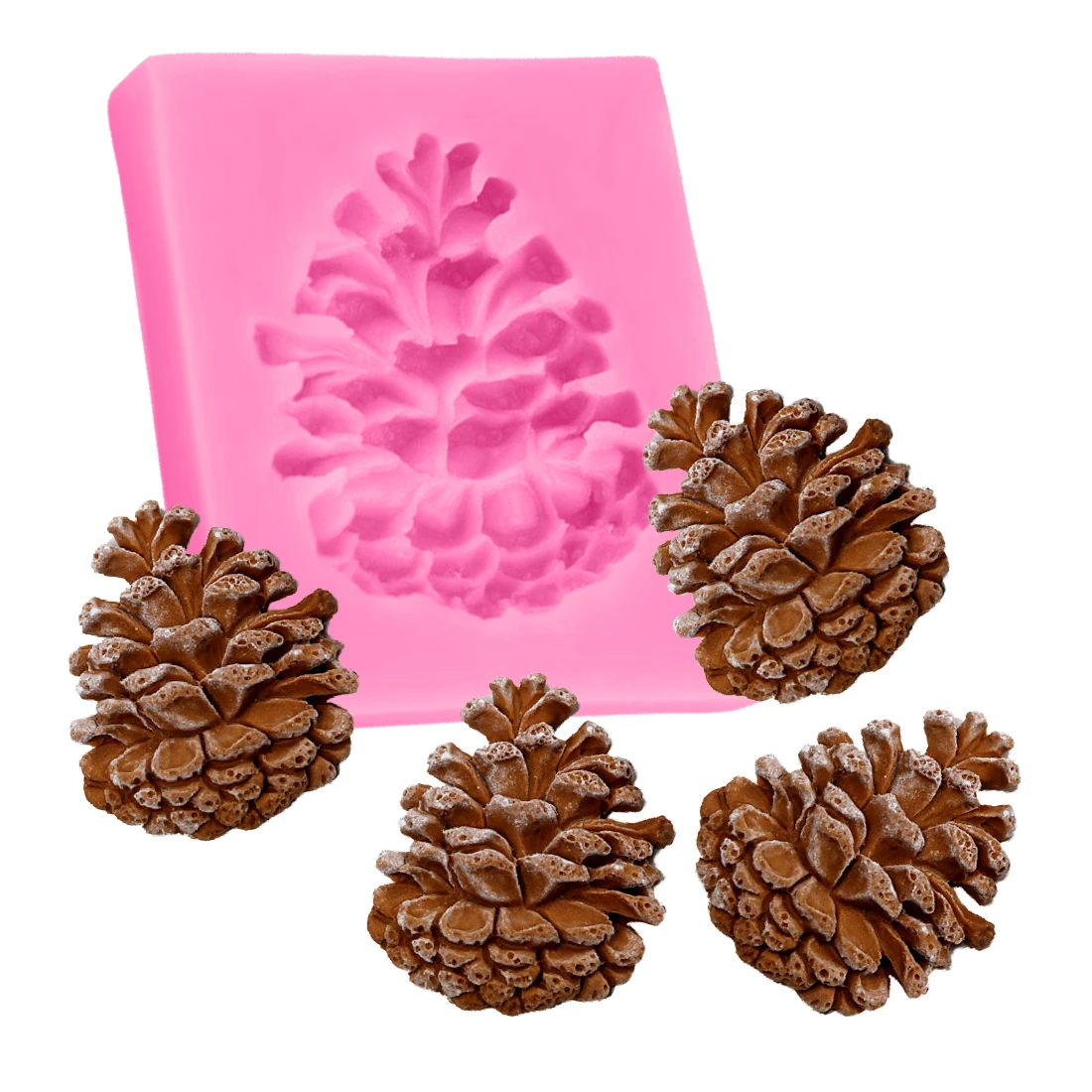

Kitchen DIY Tool 1PC Pine Cones Shape Silicone Chocolate Mold Cake Decorating Tool Soap Mold Cake Stencil Baking Pan