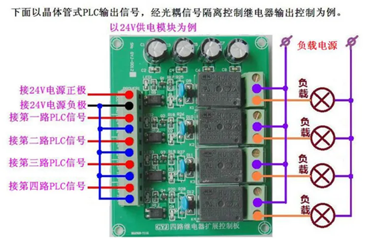 Четыре дороги Singlechip PLC реле панель управления Выдвижная пластина промышленных плата управления/Управление привод пластины
