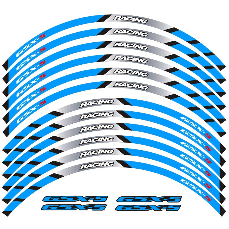 12 шт. Высококачественные наклейки на колеса мотоцикла полоса светоотражающий обод украшения для suzuki GSX-S750 GSXS1000 750 1000
