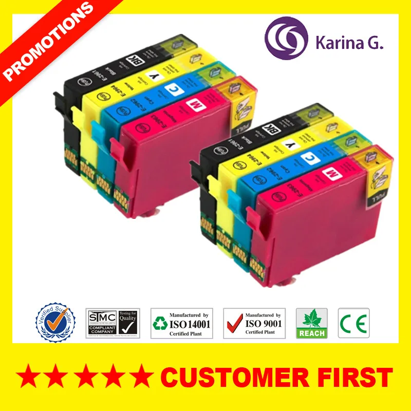 Совместимый чернильный картридж для принтера Epson T2971 T2962-T2964 для самовыражения XP-231 XP-241 XP-431 XP-441 и т. д