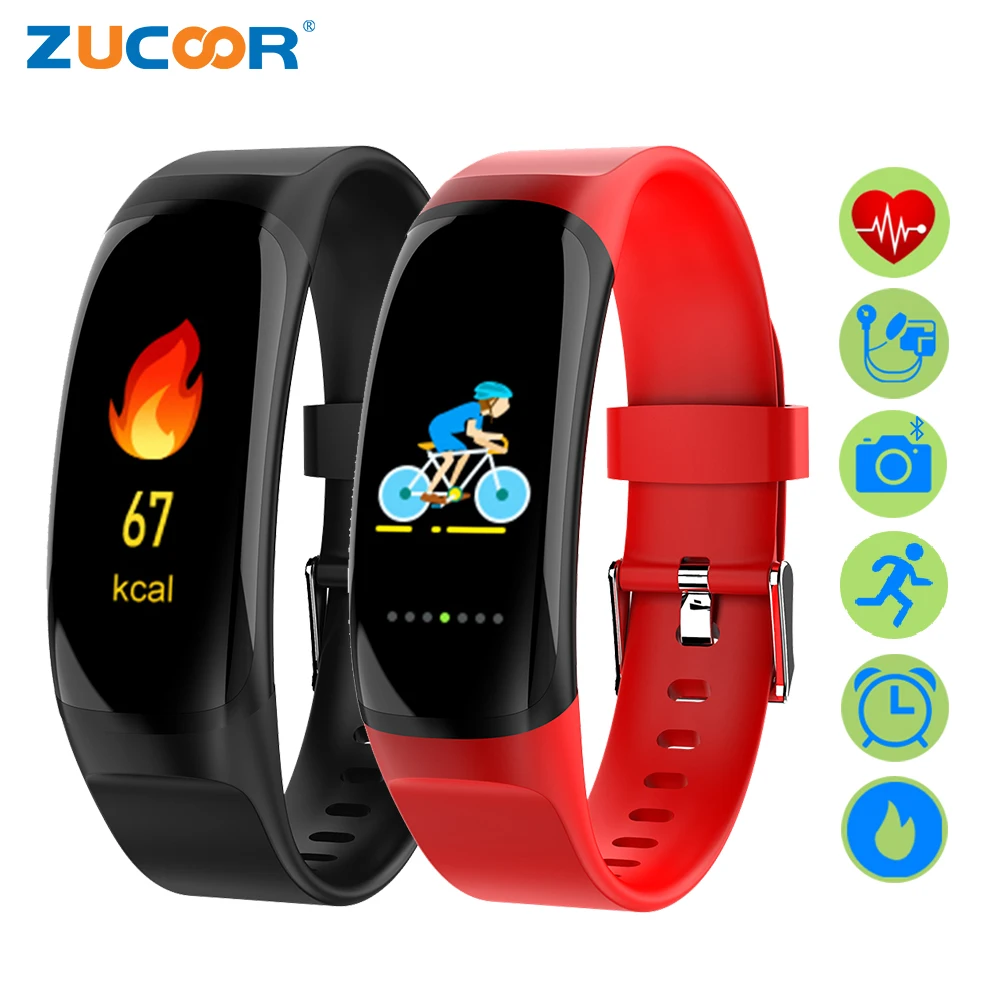 

ZUCOOR Smart Bracelet Tonometer Monitor Cardiaco Wristband ZB58 Pulse Activity Fitness Camera Men Band Health Pedometer Tracker