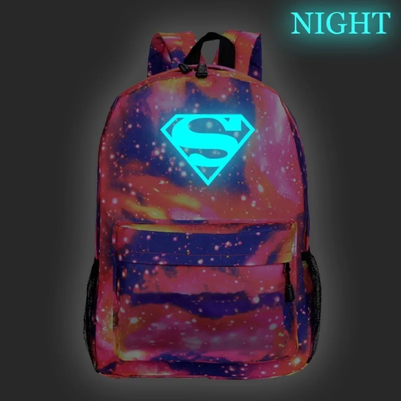 3 DC Superhero Sac a Dos парусиновые рюкзаки на плечо для путешествий мужские рюкзаки для ноутбука женские Mochila светящиеся Супермен 5N Подростковая сумка для книг - Цвет: 3