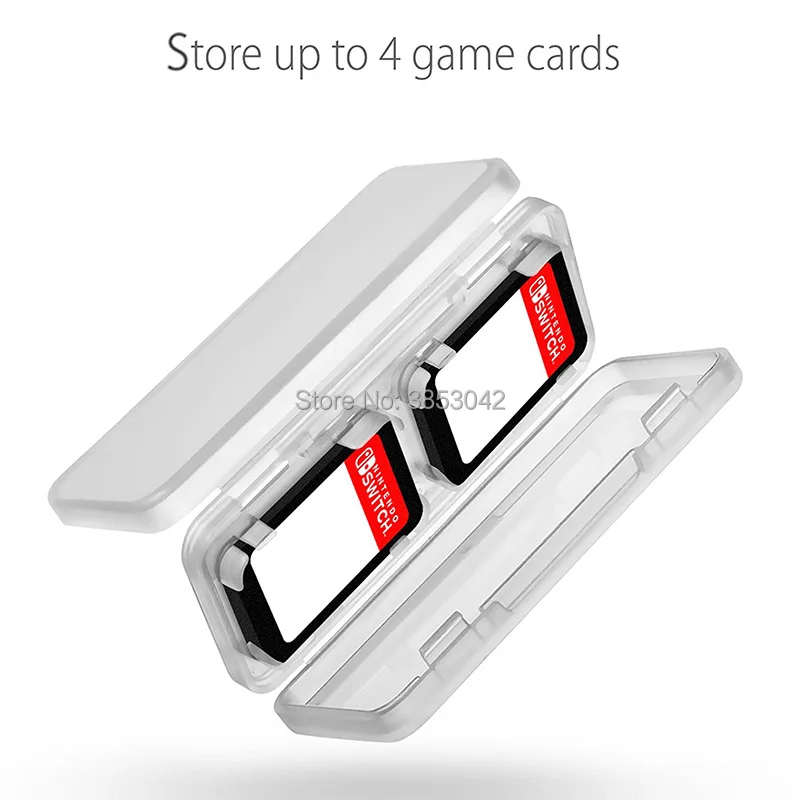 

4 in 1 Clear Hard Plastic Card Case For Nintend Switch Game Memory Card Storage Box