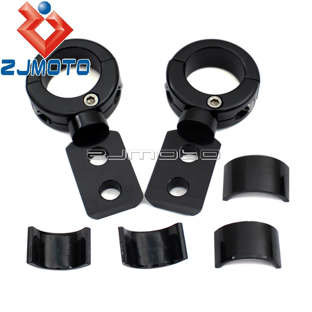 Мотоцикл 7/8 &quotРучка Бар Противотуманные фары крепление кронштейны Черный