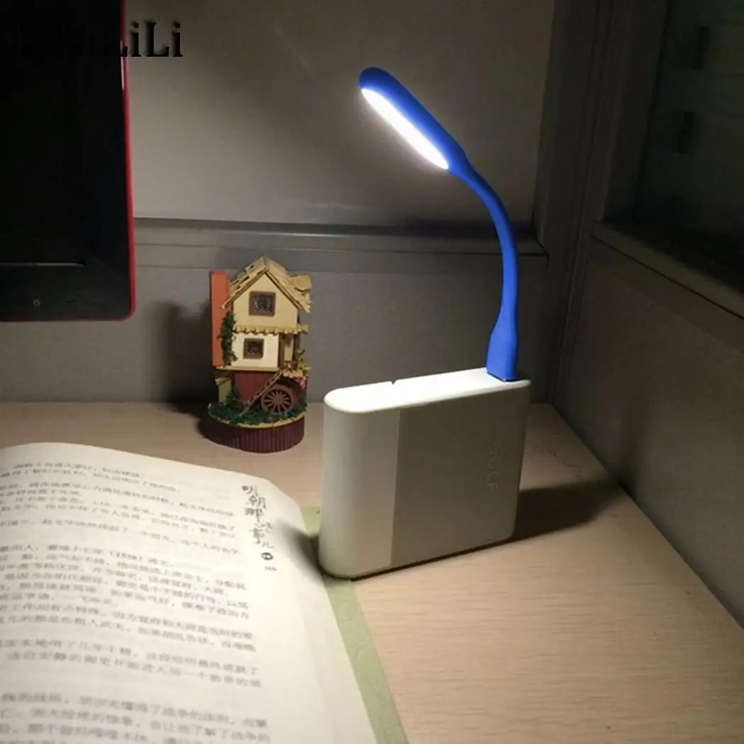 Легкий ноутбук школа для фонарика палка банк Дома USB светодиодный настольная лампа для чтения ноутбука 5 в гибкий банк белый мини