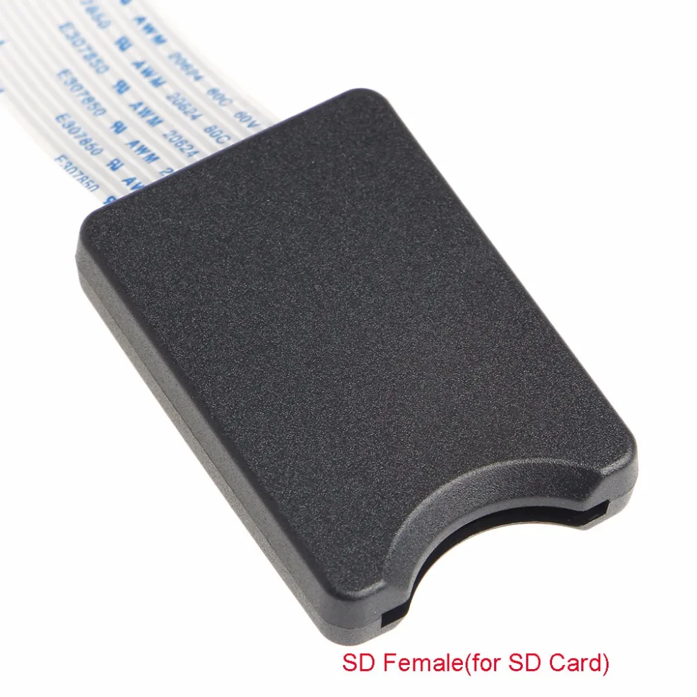 TF Micro SD Male To SD Female SDHC SDXC Flexible Extension Adapter Cable Extender For Car 3