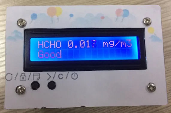 Детектор бытовой формальдегид, точность 0.01ppm, разрешение: 0.001ppm; погрешность температуры 0,8 'C