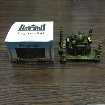 

Indian Taj Mahal Decorations Metal Crafts World Landmark Building Models Creative Home Decorations