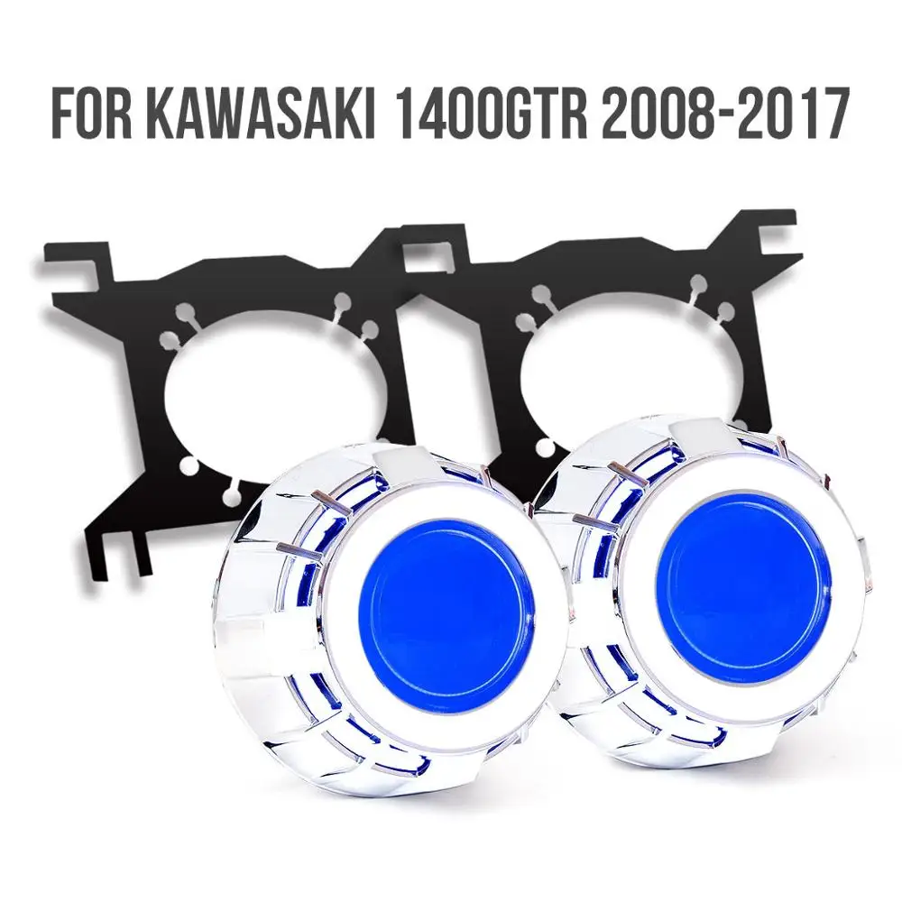 Blue Demon Eye Одежда с «Hello Kitty»; по индивидуальному заказу HID проекционный комплект для KAWASAKI concours 14 1400GTR ZG1400 2008- HP12 - Цвет: Blue Demon Eye