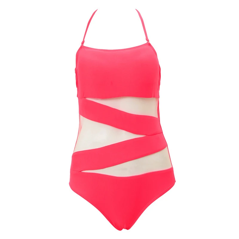 

Orange Swimsuit Biquini Ripple Halter Bathing Suit Balconette bikini Indoor Swimsuit vintage Secret Departure Beach Seafolly