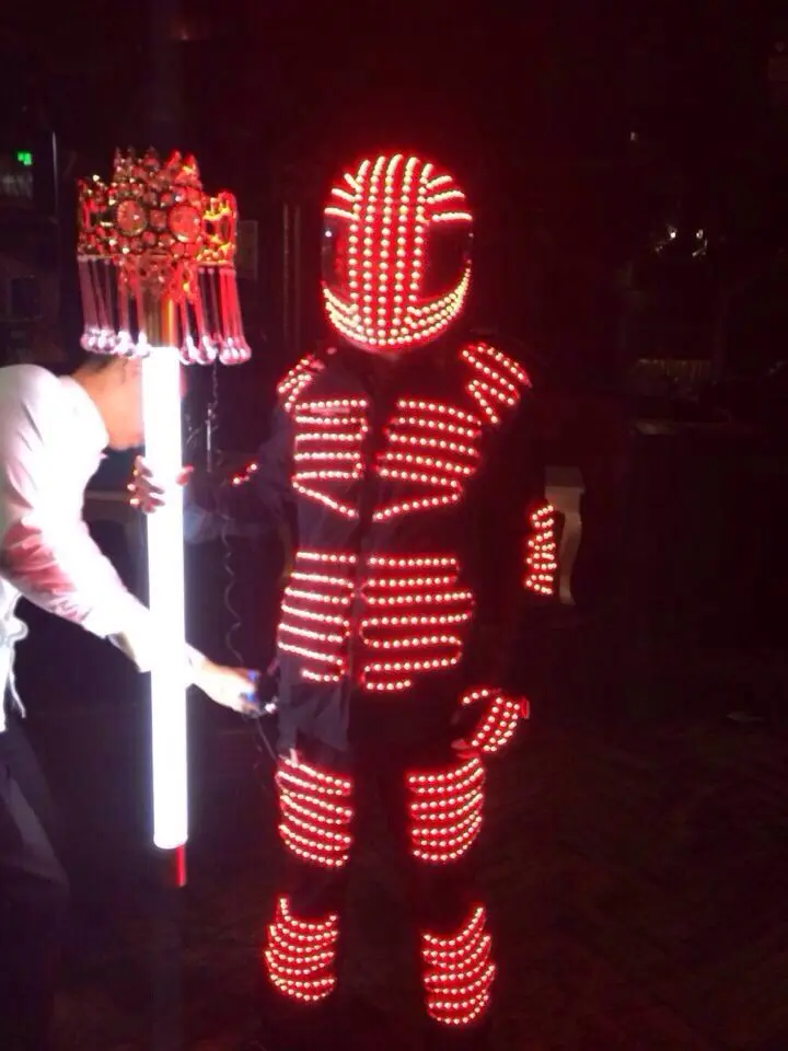 Праздничные светодиодные костюмы роботов 111 светодиодсветодиодный Kryoman | Дом и